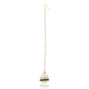 Amara Mirror Pearl Dainty Maangtikka