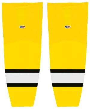 Athletic Knit (AK) HS2100-256 Maize/Black/White Mesh Ice Hockey Socks