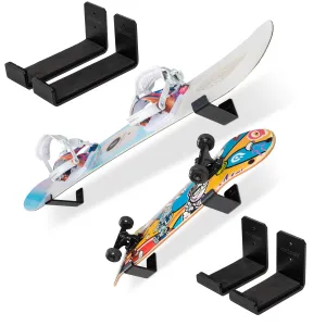 GoSports Universal Surfboard & Skateboard Wall Mount Display Racks - 2 Pack Foam Padded Hangers