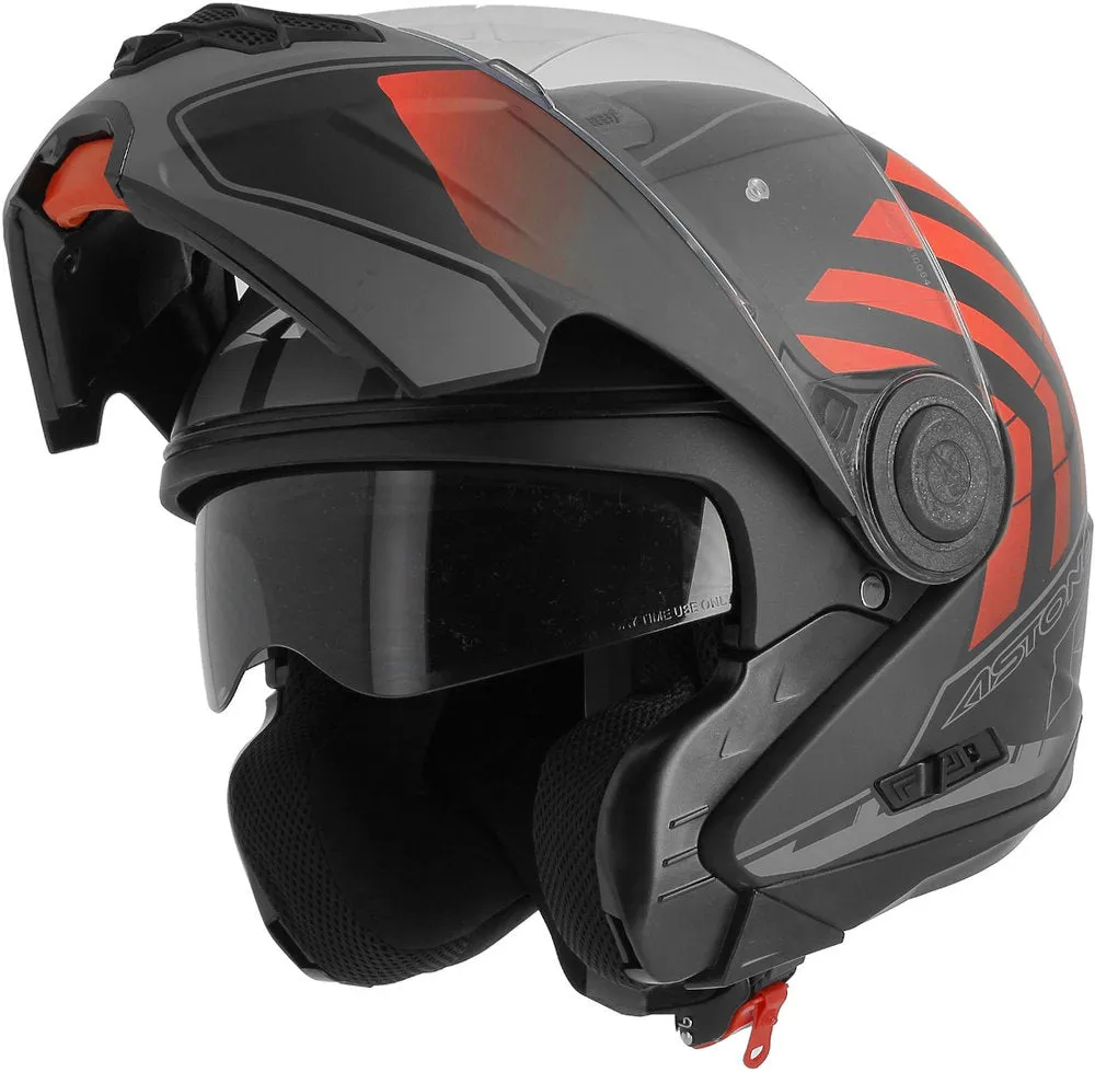 Helmet RT 800 Crossroad Astone, matte black/red