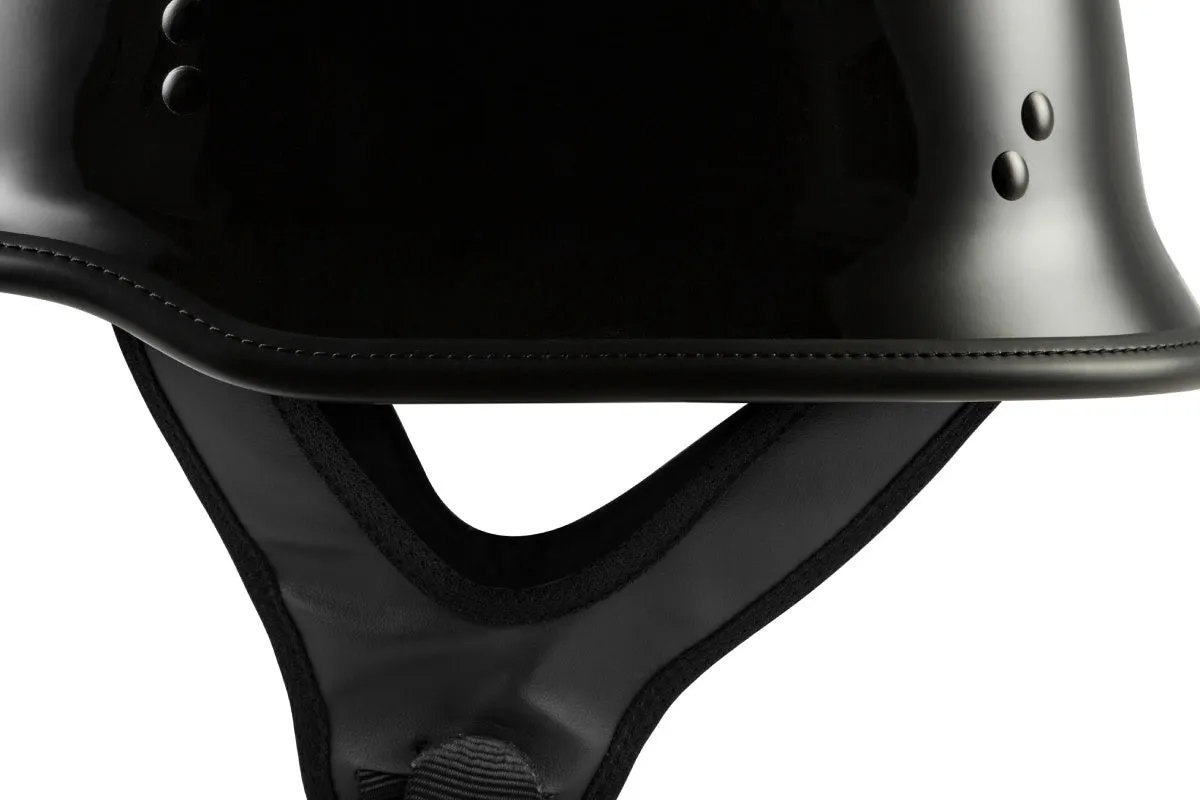 Highway 21 9MM Gloss Black German Beanie Helmet