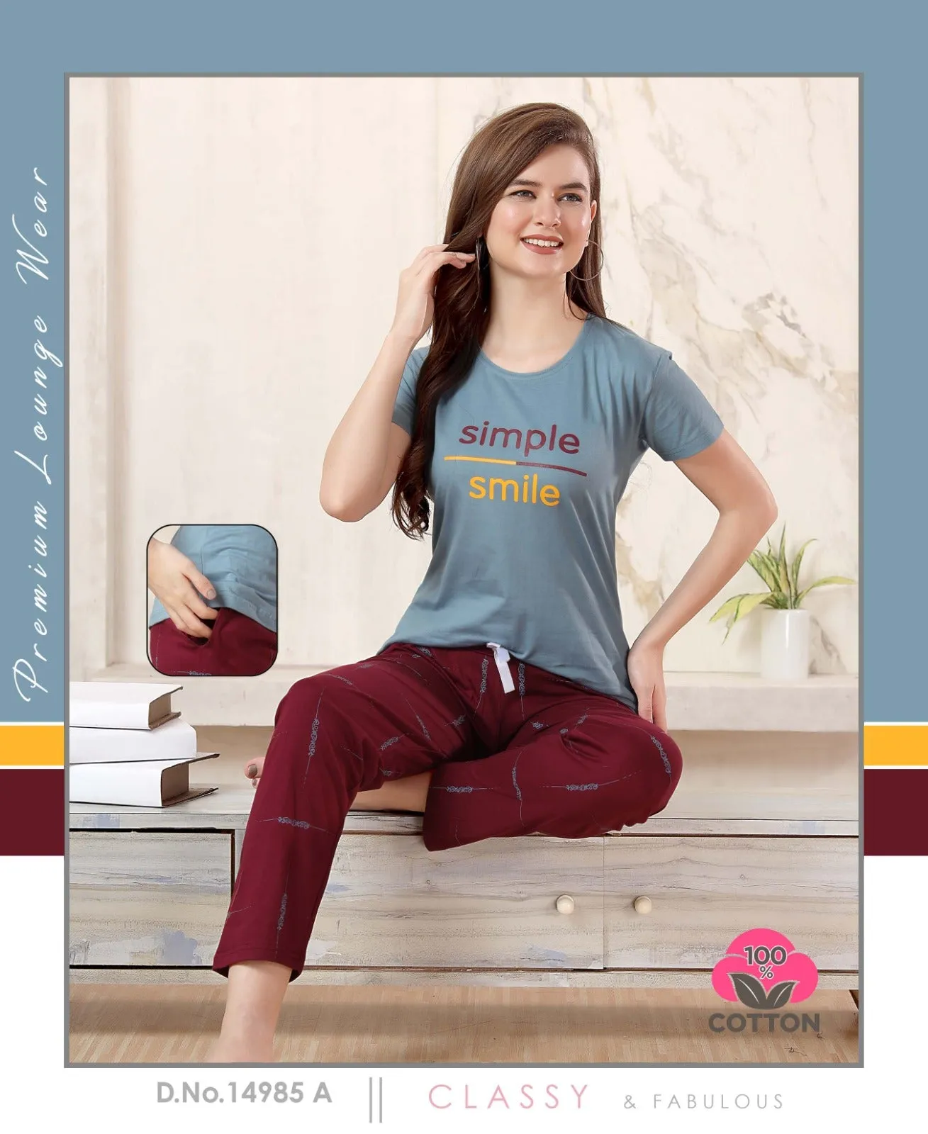 Lakhani Cottons 02 Pics Night Suit (499x24)