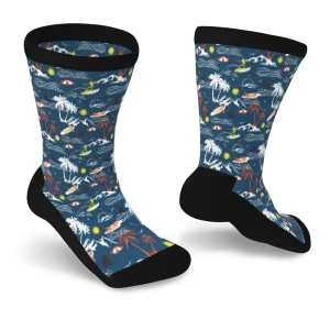 Surfs Up Non-Binding Diabetic Socks