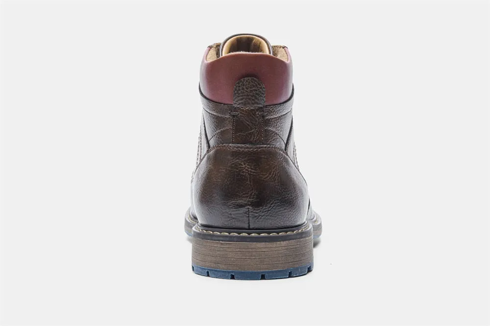 Yeknu 7~13 Leather Boots Brand Comfortable Handmade Boots Leather #AL635
