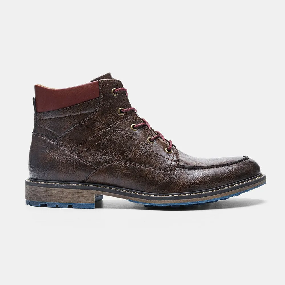 Yeknu 7~13 Leather Boots Brand Comfortable Handmade Boots Leather #AL635