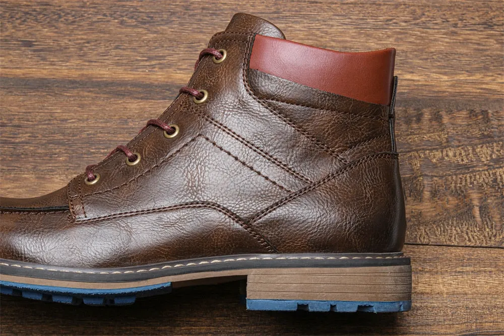 Yeknu 7~13 Leather Boots Brand Comfortable Handmade Boots Leather #AL635
