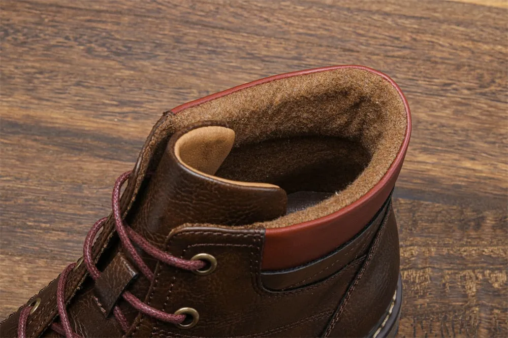 Yeknu 7~13 Leather Boots Brand Comfortable Handmade Boots Leather #AL635