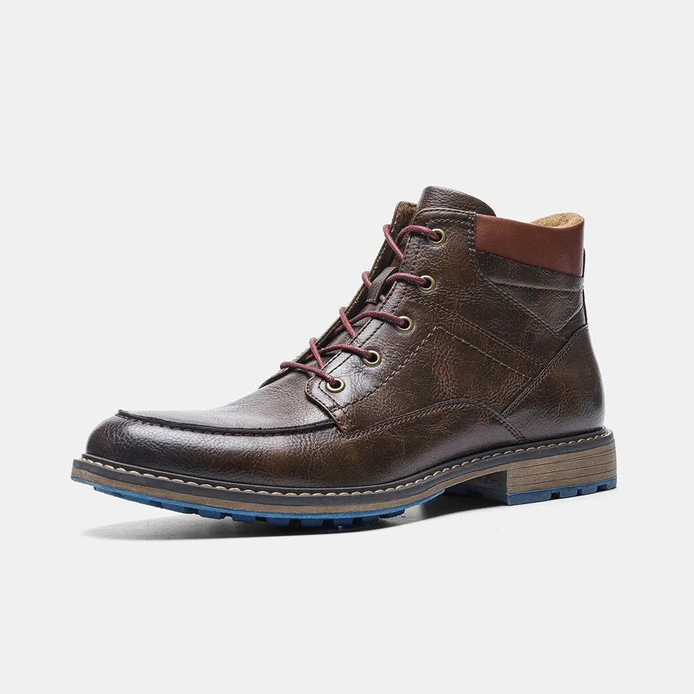 Yeknu 7~13 Leather Boots Brand Comfortable Handmade Boots Leather #AL635