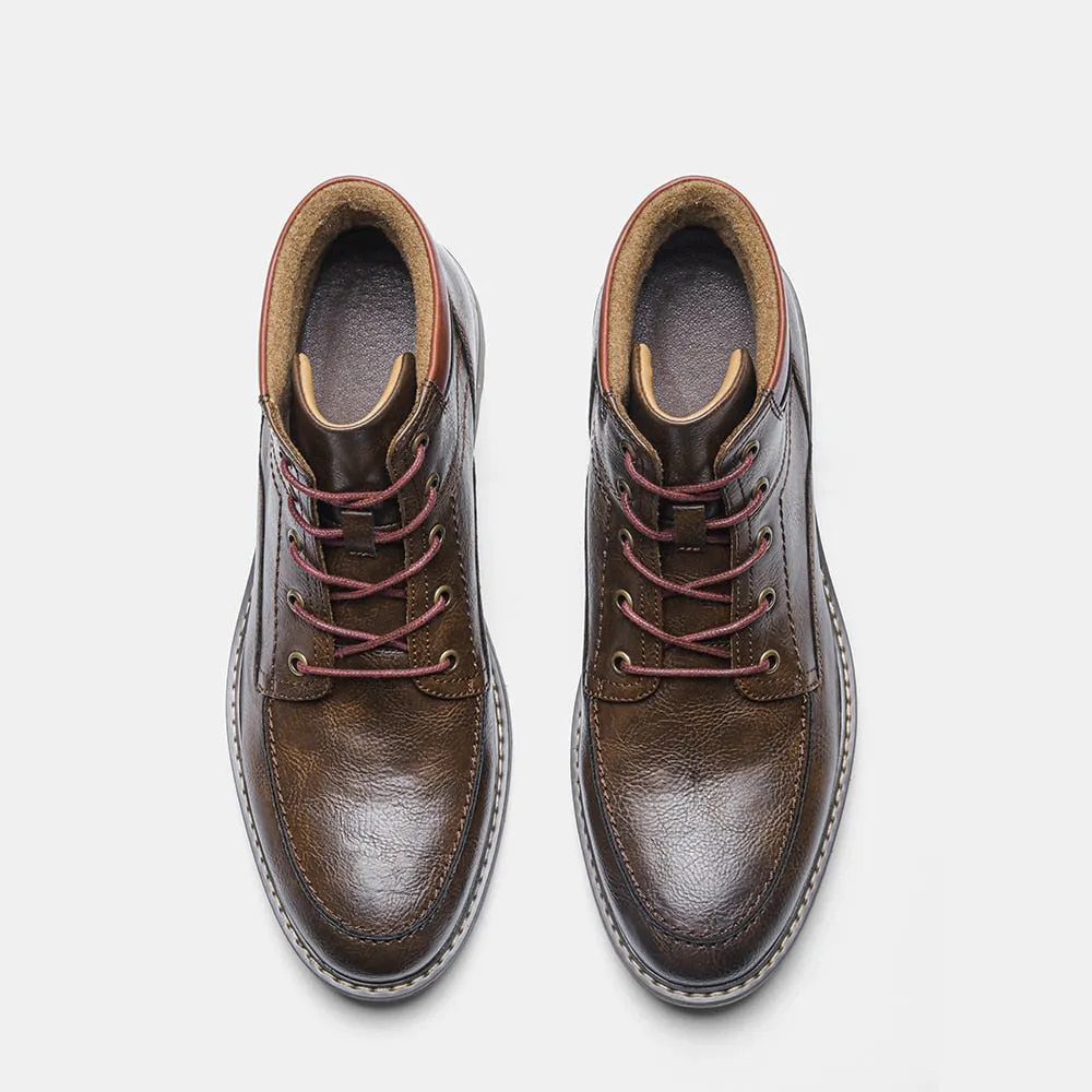 Yeknu 7~13 Leather Boots Brand Comfortable Handmade Boots Leather #AL635