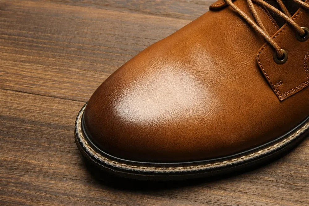Yeknu Leather Boots Fashion Brand Comfortable Ankle Boots
